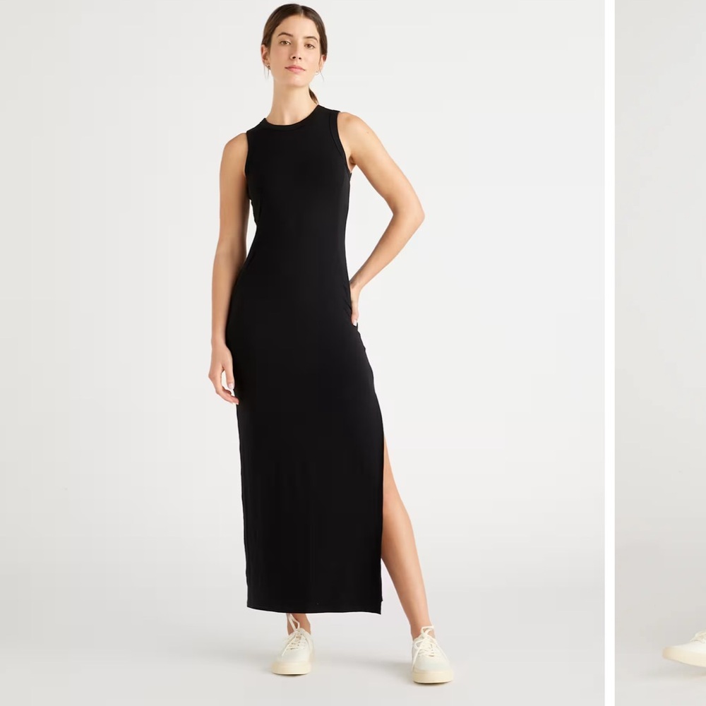 NWT Quince Tencel Jersey Tank Maxi Dress - Black